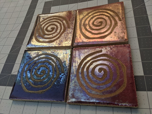 Tiles - Metallic Glaze - Spiral